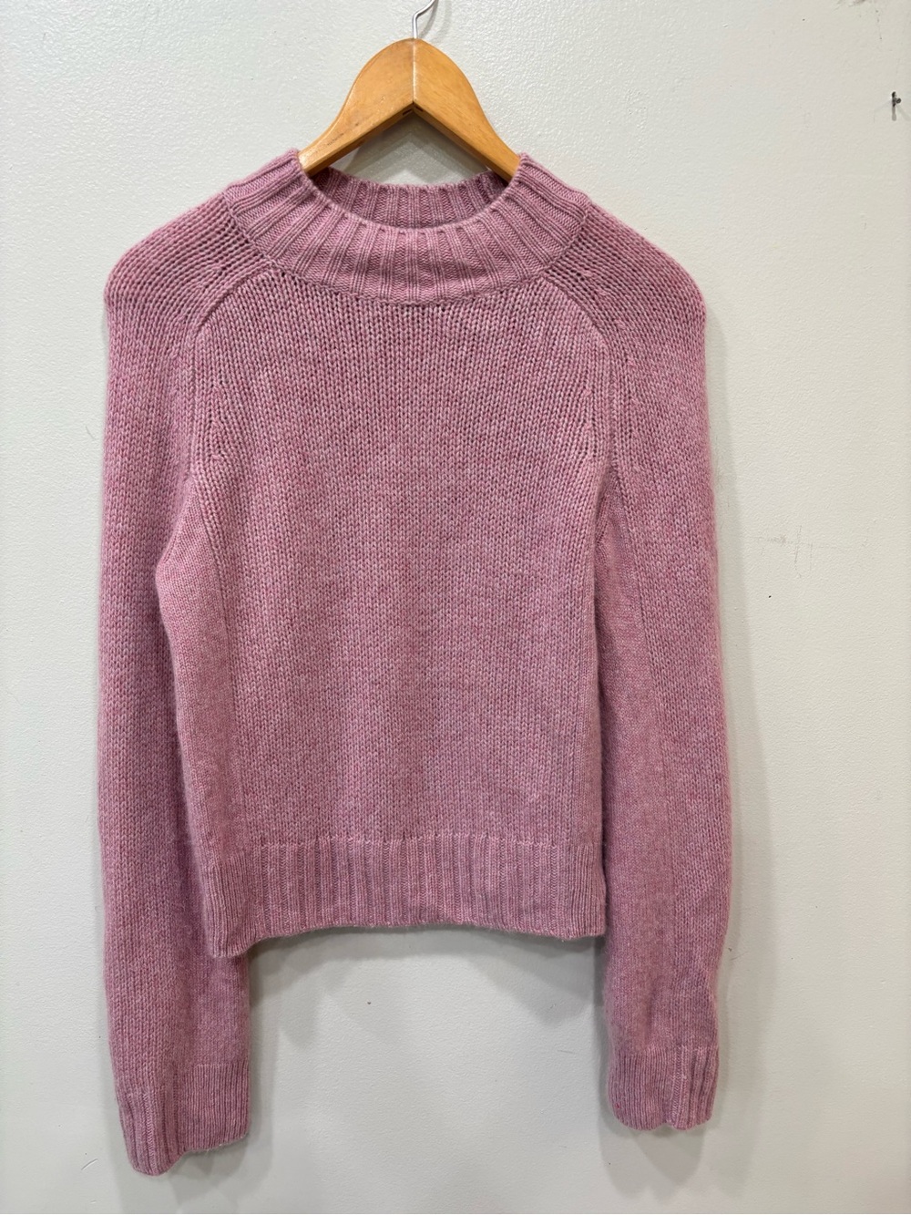 Vince Mock Neck 100% Cashmere Pink Sweater Women’s Size Small